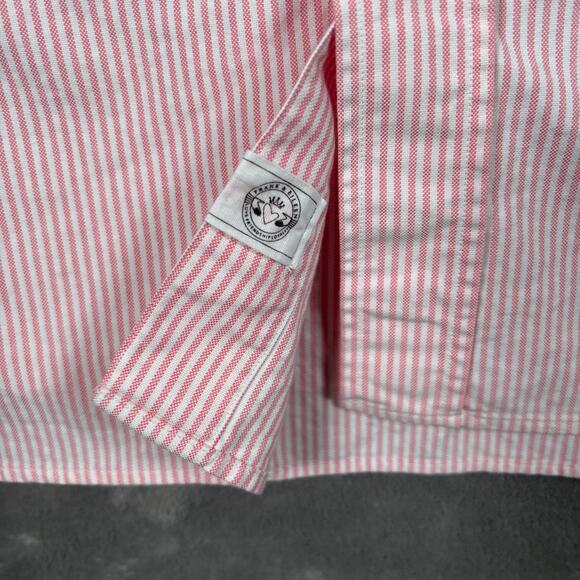 Frank & Eileen Shirley Pink White Striped Button-Up Shirt Women’s M - Picture 4 of 8